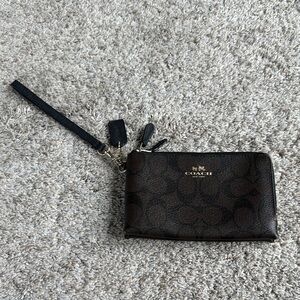 Coach Brown Wristlet